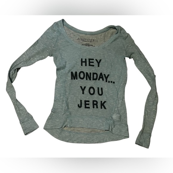 Aeropostale Light Blue Long Sleeve Tee - Picture 1 of 2